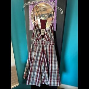 Triple Five Soul Plaid Sleeveless Dress